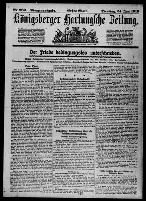 Königsberger Hartungsche Zeitung vom 24.06.1919