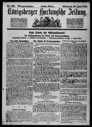 Königsberger Hartungsche Zeitung on Jun 25, 1919