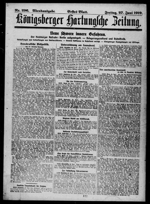 Königsberger Hartungsche Zeitung on Jun 27, 1919