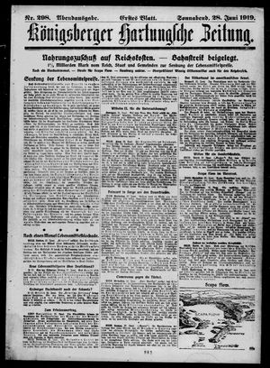 Königsberger Hartungsche Zeitung vom 28.06.1919