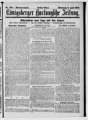 Königsberger Hartungsche Zeitung vom 02.07.1919