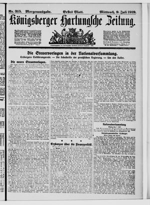 Königsberger Hartungsche Zeitung vom 09.07.1919