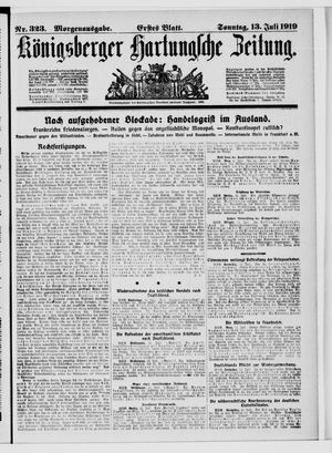 Königsberger Hartungsche Zeitung vom 13.07.1919
