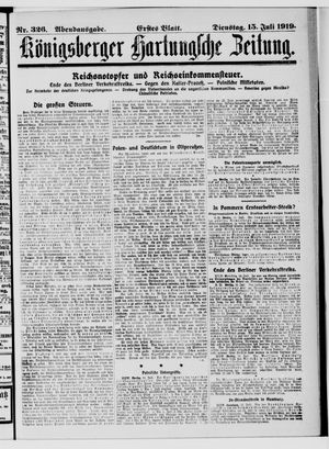 Königsberger Hartungsche Zeitung on Jul 15, 1919