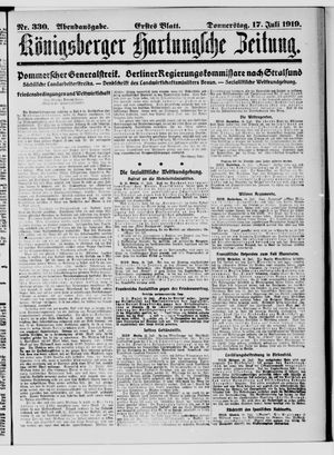 Königsberger Hartungsche Zeitung vom 17.07.1919