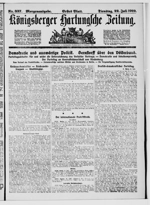 Königsberger Hartungsche Zeitung vom 22.07.1919