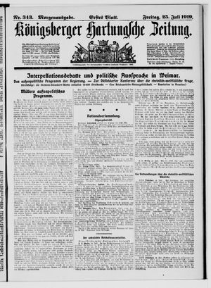 Königsberger Hartungsche Zeitung vom 25.07.1919