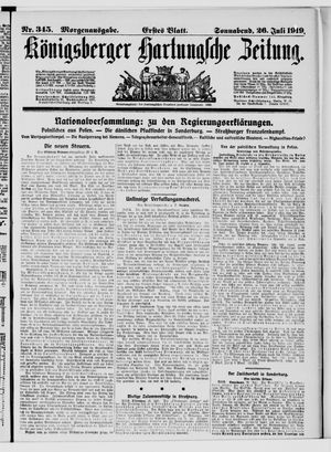 Königsberger Hartungsche Zeitung vom 26.07.1919