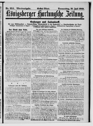Königsberger Hartungsche Zeitung vom 31.07.1919