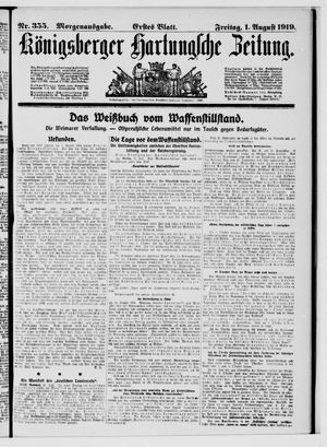 Königsberger Hartungsche Zeitung vom 01.08.1919