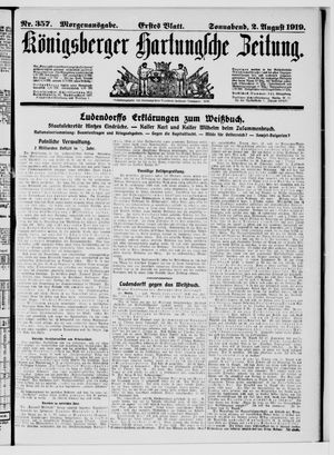 Königsberger Hartungsche Zeitung vom 02.08.1919