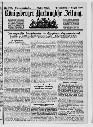 Königsberger Hartungsche Zeitung vom 07.08.1919