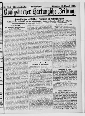 Königsberger Hartungsche Zeitung vom 19.08.1919