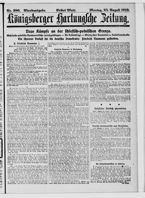Königsberger Hartungsche Zeitung vom 25.08.1919