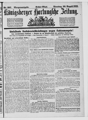 Königsberger Hartungsche Zeitung vom 26.08.1919