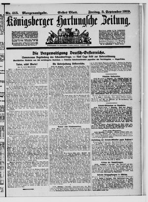 Königsberger Hartungsche Zeitung vom 05.09.1919