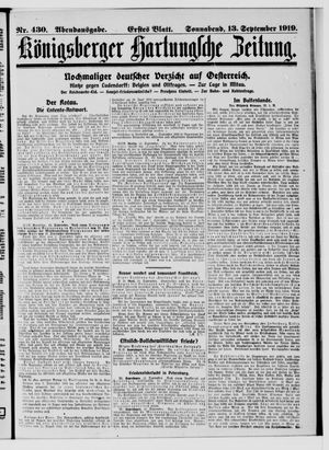 Königsberger Hartungsche Zeitung vom 13.09.1919