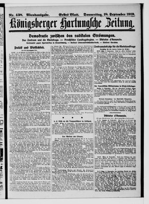 Königsberger Hartungsche Zeitung vom 18.09.1919