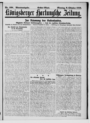 Königsberger Hartungsche Zeitung vom 06.10.1919