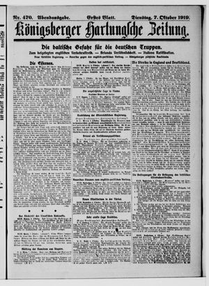 Königsberger Hartungsche Zeitung vom 07.10.1919