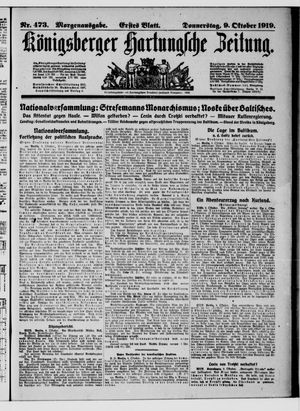 Königsberger Hartungsche Zeitung vom 09.10.1919