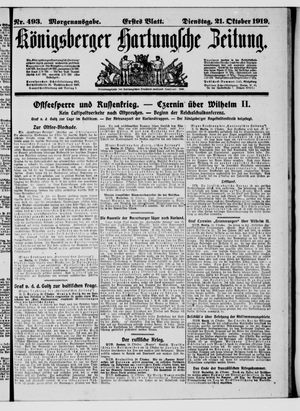 Königsberger Hartungsche Zeitung vom 21.10.1919