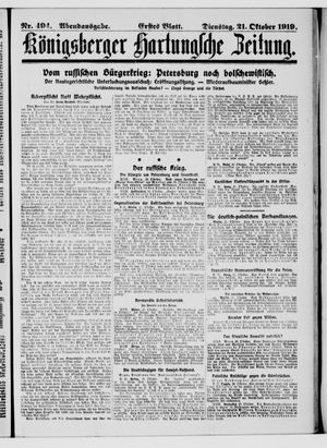 Königsberger Hartungsche Zeitung vom 21.10.1919