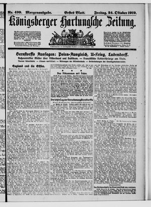 Königsberger Hartungsche Zeitung vom 24.10.1919