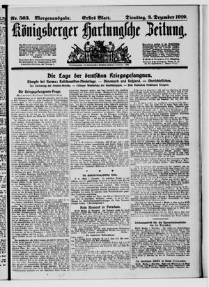 Königsberger Hartungsche Zeitung vom 02.12.1919