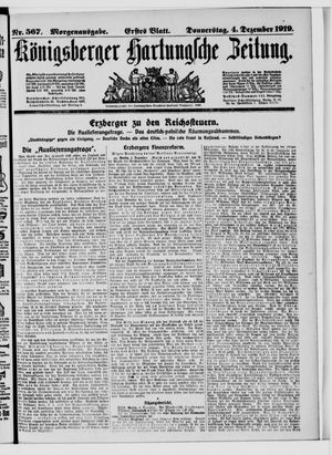 Königsberger Hartungsche Zeitung on Dec 4, 1919