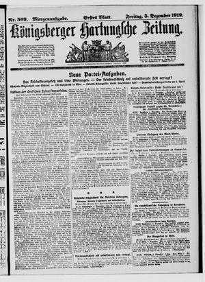 Königsberger Hartungsche Zeitung vom 05.12.1919