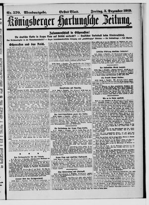Königsberger Hartungsche Zeitung vom 05.12.1919