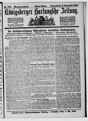 Königsberger Hartungsche Zeitung vom 06.12.1919
