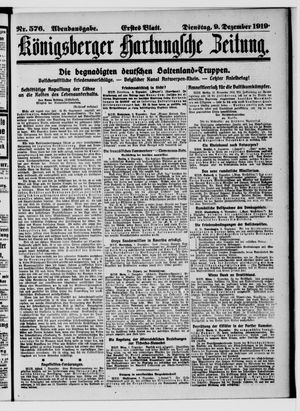 Königsberger Hartungsche Zeitung vom 09.12.1919