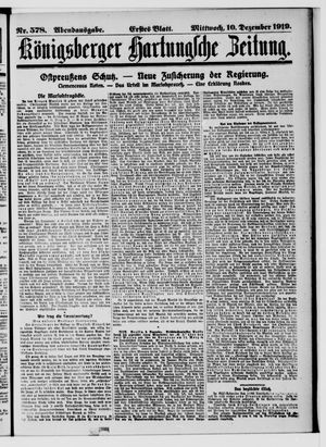 Königsberger Hartungsche Zeitung vom 10.12.1919