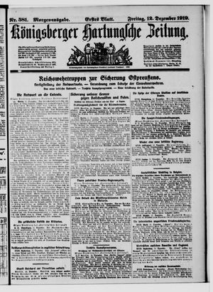 Königsberger Hartungsche Zeitung vom 12.12.1919