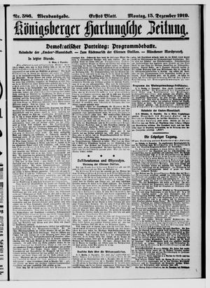 Königsberger Hartungsche Zeitung vom 15.12.1919