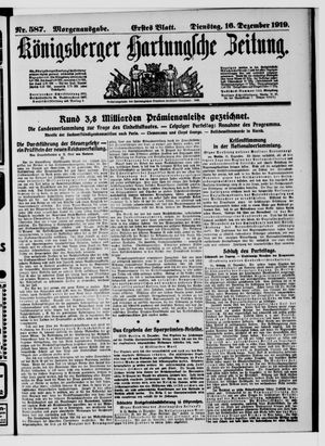 Königsberger Hartungsche Zeitung vom 16.12.1919