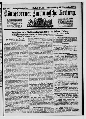Königsberger Hartungsche Zeitung vom 18.12.1919