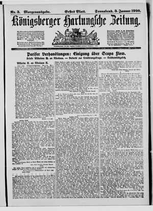 Königsberger Hartungsche Zeitung vom 03.01.1920