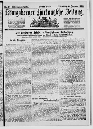 Königsberger Hartungsche Zeitung vom 06.01.1920