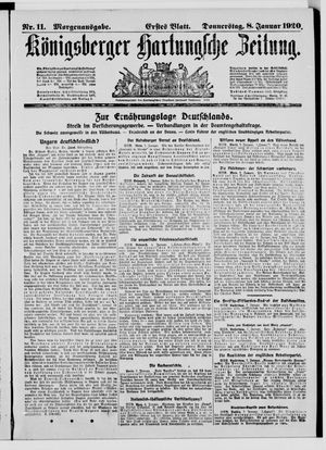 Königsberger Hartungsche Zeitung vom 08.01.1920