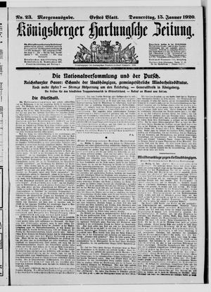 Königsberger Hartungsche Zeitung vom 15.01.1920