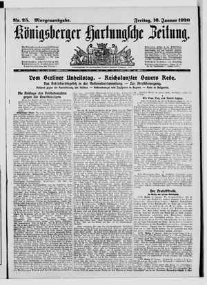 Königsberger Hartungsche Zeitung vom 16.01.1920