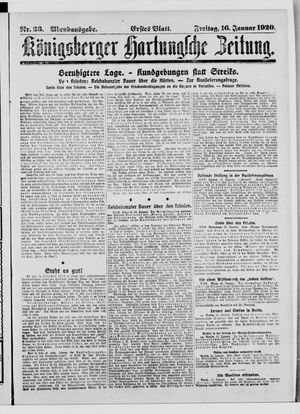 Königsberger Hartungsche Zeitung on Jan 16, 1920