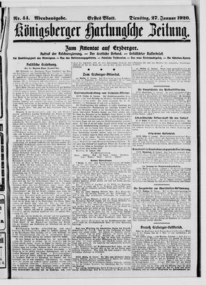 Königsberger Hartungsche Zeitung on Jan 27, 1920