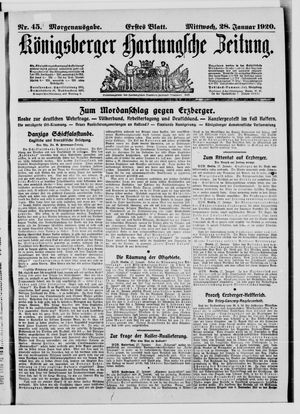 Königsberger Hartungsche Zeitung vom 28.01.1920