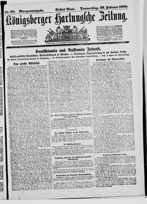 Königsberger Hartungsche Zeitung vom 26.02.1920