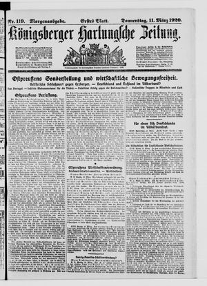 Königsberger Hartungsche Zeitung on Mar 11, 1920