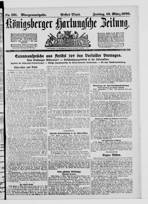 Königsberger Hartungsche Zeitung on Mar 12, 1920